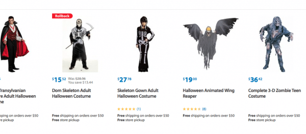 Costumes from Walmart