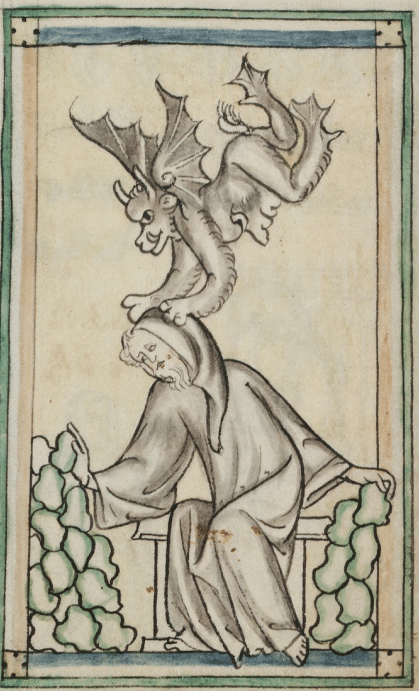 Demonic Oppression, drawn circa 1375. 